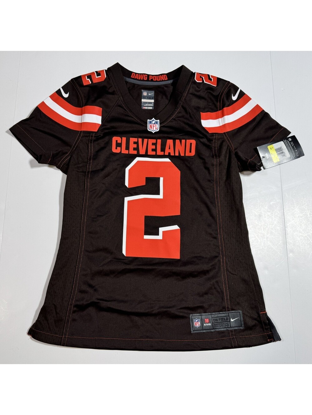 Nike Cleveland Browns Johnny Manziel #2 On Field Jersey Dawg Pound Womens S NWT